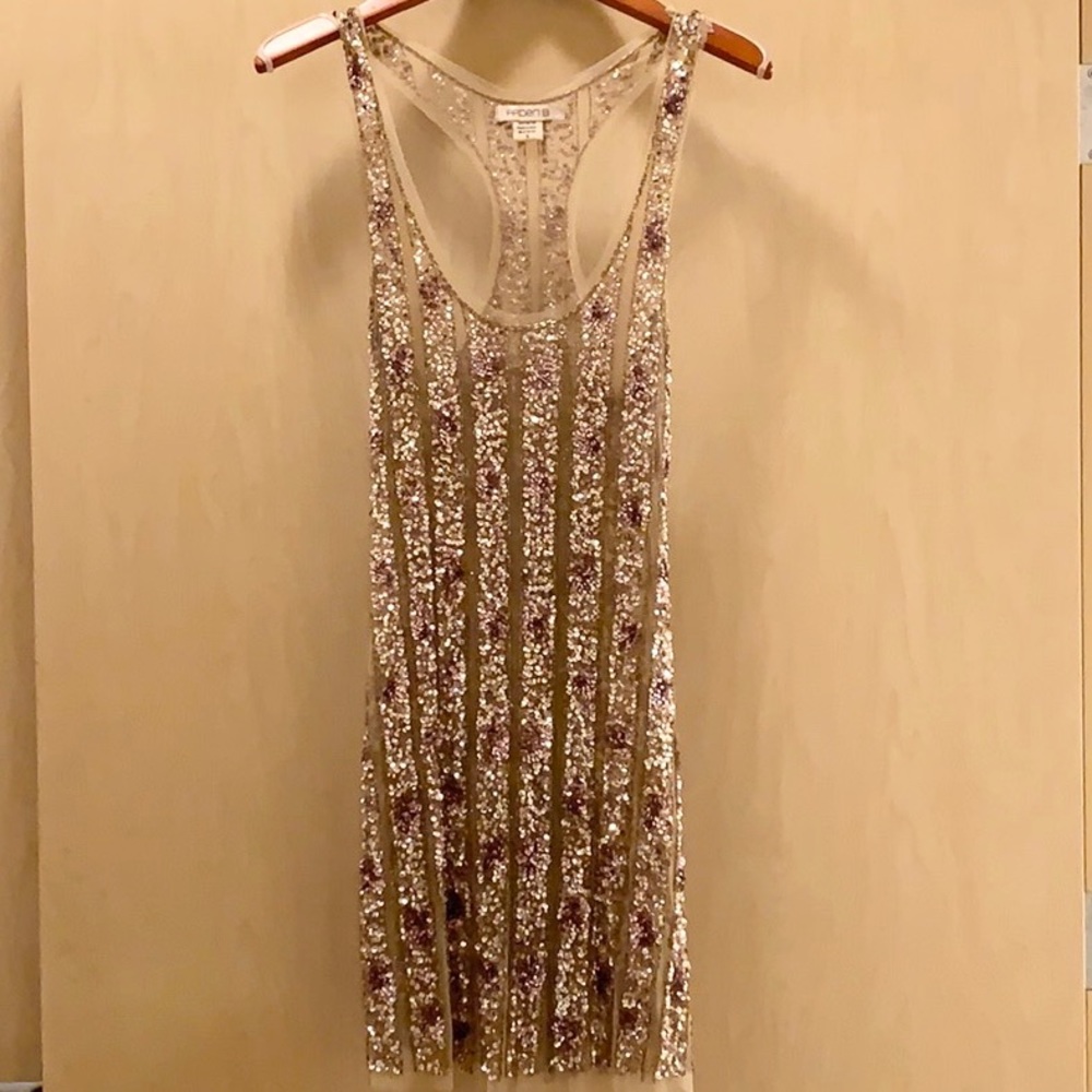 Arden B sheer sparkly top - Size Small